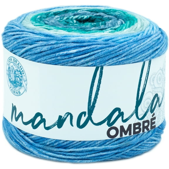 Lion Brand Yarn Mandala Ombre Mantra Cake Medium Acrylic Multi-color Yarn