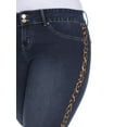 thumbnail image 5 of White Mark Women's Plus Size Super Stretch Denim with Cheetah Pannel, 5 of 5