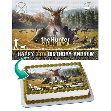 Hunting Season Edible Cake Image Topper Personalized Birthday Party 1/4 Sheet