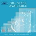 thumbnail image 7 of GPI 10” x 12” Reclosable Ziplock Bag 2 Mil Jumbo Clear Zipper Bags for Household & Packaging,1000-Pack, 7 of 7