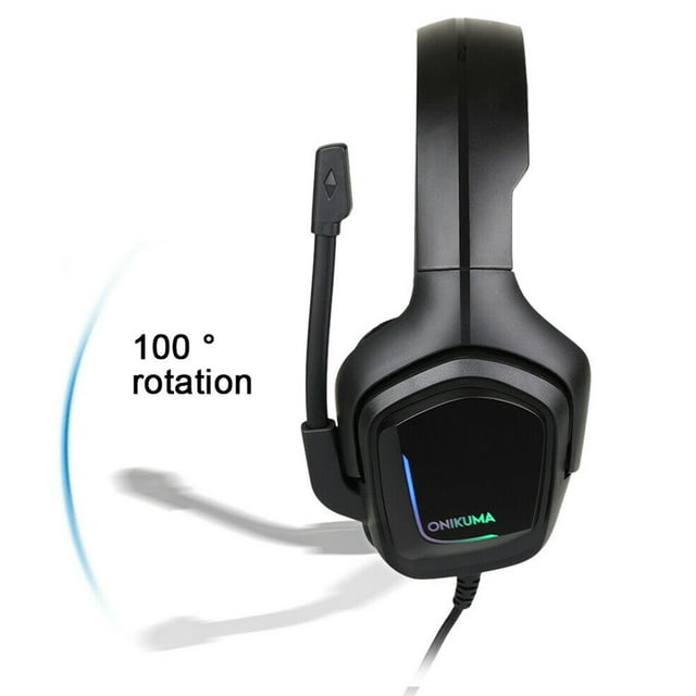 ONIKUMA K20 3.5mm Gaming Headphone RGB LED Light Computer Game Console Surround Stereo Wired Headset Earphone