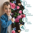 thumbnail image 3 of Blackout Kids Curtains,Pioneer Flower Floral Print Pattern Childrens Insulated Curtains Set Of 2,Bedroom Essentials,Toddler Room Decor 42"x63", 3 of 5