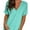 Light Green, variant on Women's V Neck T Shirts Casual Rolled Short Sleeve Side Split Summer Tops Loose Fit