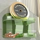 thumbnail image 5 of Estante de almacenamiento para baño Montaje en pared Plástico engrosado Instalación no perforante | Estante organizador para baño | Verde | Barandilla elevada | Diseño de particiones | 1 pieza |, 5 of 8