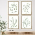 thumbnail image 2 of PixonSign Framed Wall Art Green Forest Vine Plant Print, Set of 4 Nature Wilderness Wall Decor Prints, Botanical Floral Wall Décor, Adhesive Canvas Poster, Modern Home Artwork - 11"x14" Natural, 2 of 5
