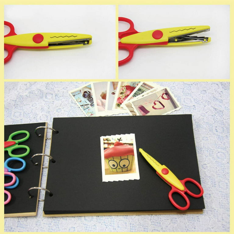 6'' Lace Scissors Scrapbooking Paper Shear Diary Safety Kids Craft Tools  Decor