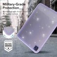 thumbnail image 3 of Allytech Shockproof Case for iPad Pro 12.9" 6th/5th/4th/3rd Gen, Slim Thin Lightweight Glitter Bling Soft TPU Anti-Scratch Military Grade Protection Shell - Purple, 3 of 7