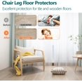 thumbnail image 4 of 24 Pcs Square Silicone Chair Leg Floor Protectors with Felt, Floor Protectors for Chair, Felt Furniture Pads, Chair Leg Caps Covers, No Scratches and Reduce Noise (Fit: 0.5''–0.8'', Clear), 4 of 8