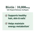 thumbnail image 4 of Biotina 10,000 mcg Nature's Bounty 120 capsulas, 4 of 4