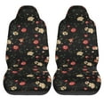 thumbnail image 2 of Fotbe Red White Flowers Pattern Automotive Seat Covers for Cars Trucks and SUVs – Car Seat Covers for Front Seats,Protective Seat Covers,Vehicle Seat Covers, Set of 2, 2 of 9