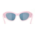 thumbnail image 4 of Oversized Sporty Wrap Color Mirror Trendy Thick Plastic Sunglasses Pink Mirror, 4 of 4