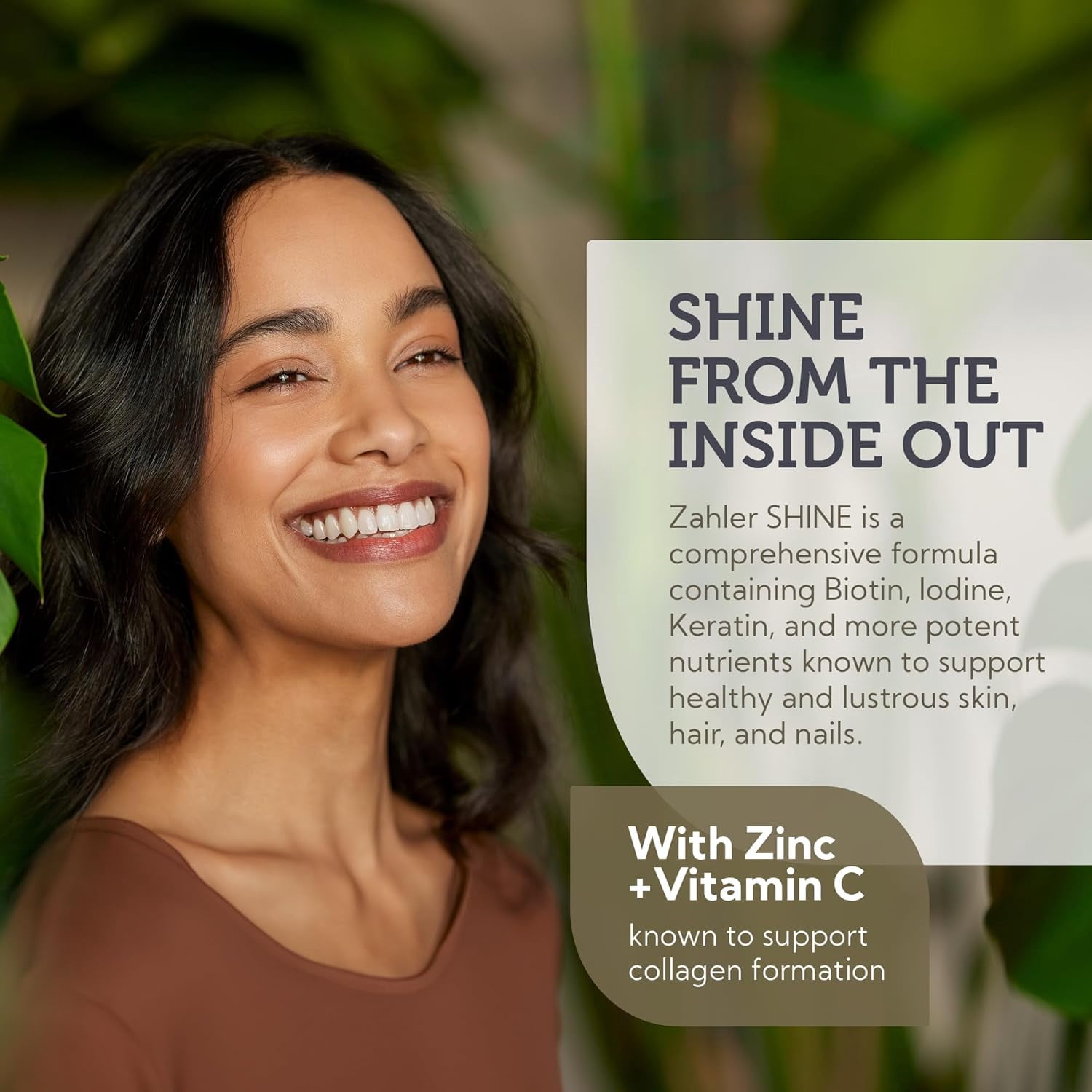 Zahler Shine, Skin Hair and Nails Vitamins with Biotin, 60 Capsules