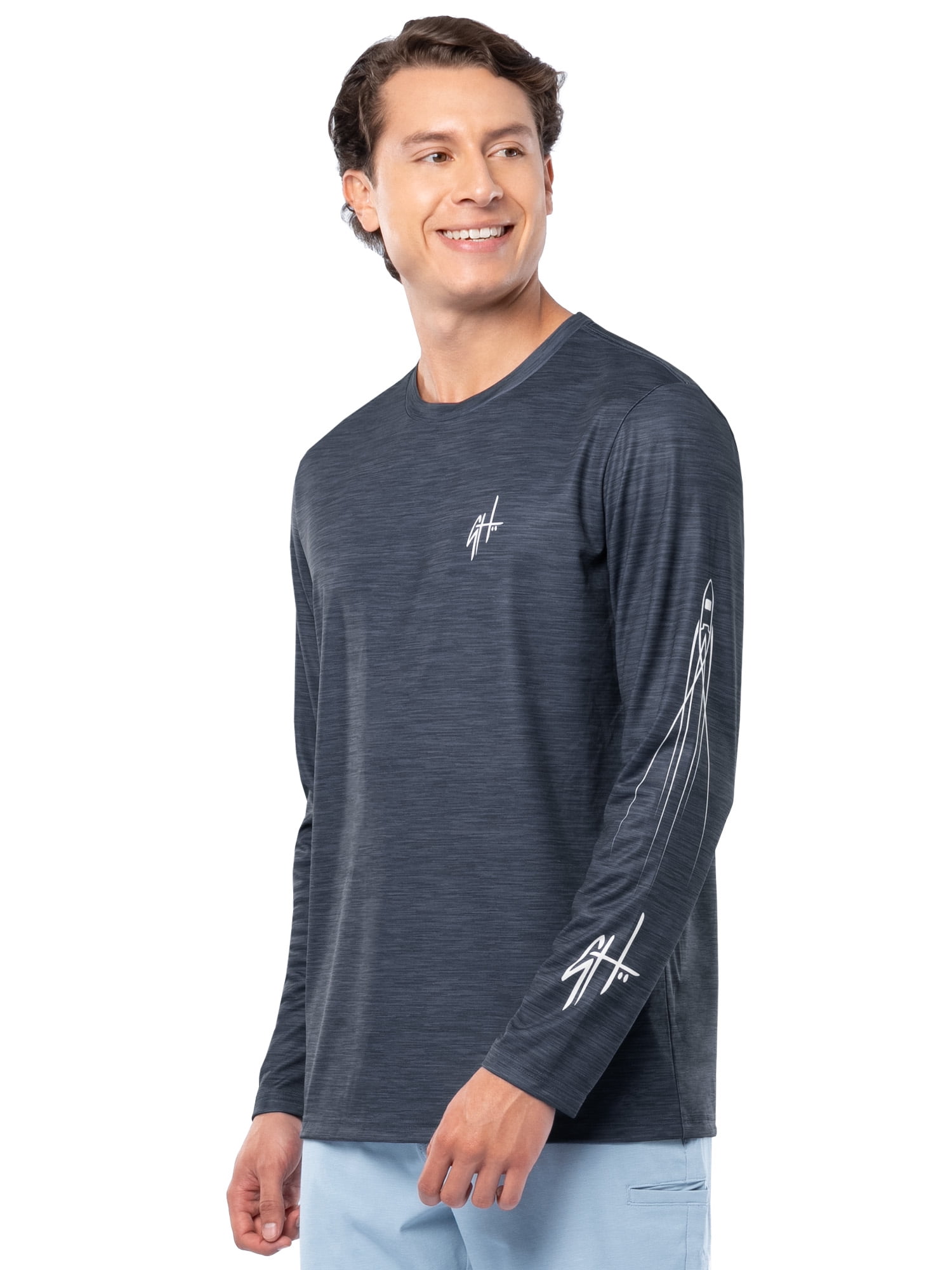 GH BY GUY HARVEY Men's Long Sleeve Sun Protection Top Sizes M-2XL