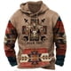thumbnail image 2 of Sudadera con capucha con estampado 3D de tribu india para hombre, suéteres con gráficos étnicos retro, sudaderas casuales unisex de gran tamaño, sudaderas de manga larga, 2 of 5