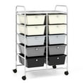 thumbnail image 1 of Costway 10-Drawer Storage Cart Utility Rolling Trolley Kitchen Organizer Grey Gradient, 1 of 10