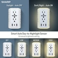 thumbnail image 5 of SHARP White USB Electrical Outlet, 9 in 1 Fast Charge, 5 of 7