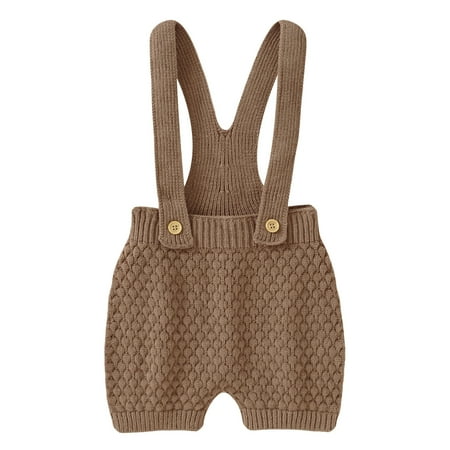 

Baby Knit Suspender Romper Cotton Sleeveless Boy Girl Solid Sweater Clothes Baby Jumpsuit Overalls Newborn Outfit New Born Clothes Baby Boy Newborn Outfit Boy