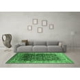 thumbnail image 3 of Ahgly Company Indoor Square Oriental Emerald Green Industrial Area Rugs, 4' Square, 3 of 4