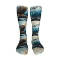 thumbnail image 5 of Rocae Iceberg Bald Eagle Novelty Casual compression Socks For Women Men Contrast Color Stockings, 5 of 8