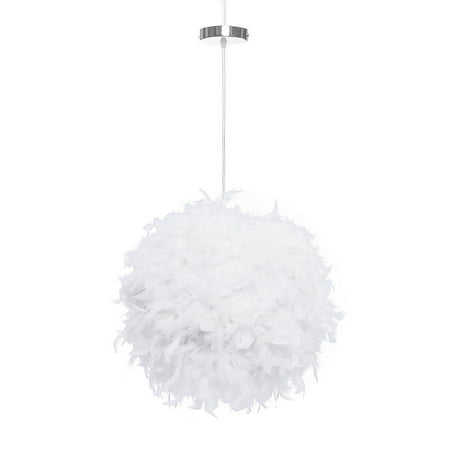 Feather Ball Lamp Shade Ceiling Pendant Light Bedroom Living Room Decor 110 220v Walmart Canada