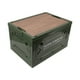 thumbnail image 3 of Caja de almacenamiento plegable para acampada con tapa de madera, contenedor de almacenamiento plegable con ruedas para coche, Camping, Picnic, OD verde, 3 of 14