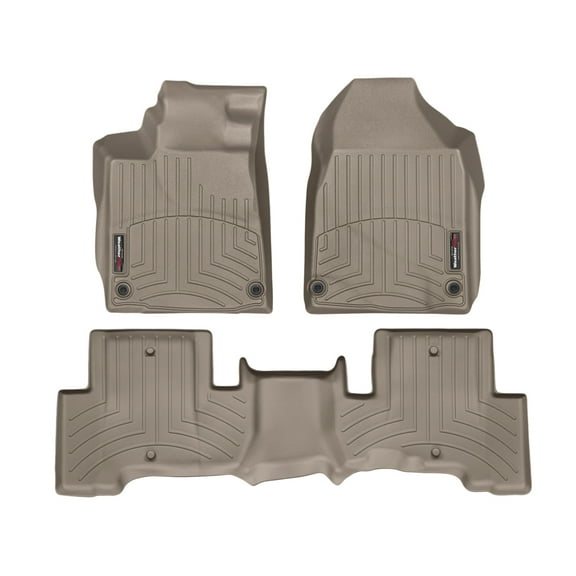 WeatherTech Custom Fit FloorLiners compatible with 2010-2013 Acura ZDX - 1st & 2nd Row, Tan