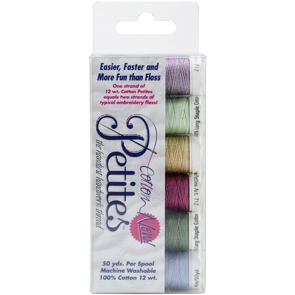 Sulky Sampler 12wt Cotton Petites 6/Pkg-Rosewood Manor Assortment
