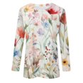 thumbnail image 4 of Mityle Womens Trendy Floral Prints Tops Long Sleeve Tshirts Causal Loose Fit Tees, 4 of 4