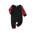 thumbnail image 3 of Loopsun Family Pajama Sets, Family Matching Plaid Print Long Sleeve Romper Loungewear Set for Newborn Red, 3M, 3 of 5