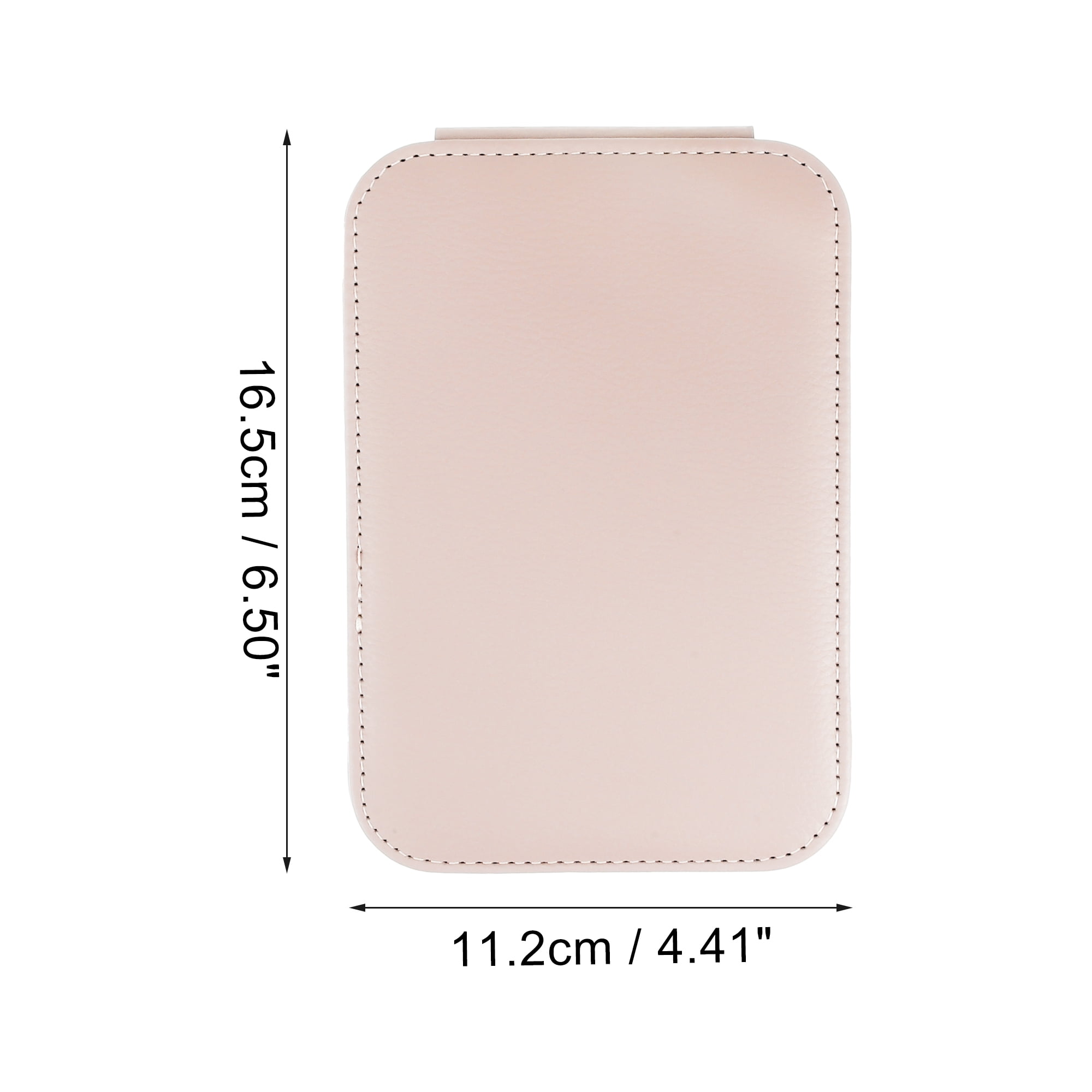 Unique Bargains 1Pc Foldable Small Makeup Mirror for Travel Pink Small