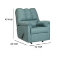 thumbnail image 5 of Benjara BM209658 42 x 33 x 42 in. Fabric Upholstered Rocker Recliner with Tufted Backrest, Sky Blue, 5 of 5