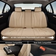 thumbnail image 4 of Car Seat Cover for Jeep Compass 2007-2026, Beige Car Seat Covers, Waterproof Leather, 5 Piece Full Set, Easy to Clean and Install, Wear Resistance, Beautify Interior, 4 of 7