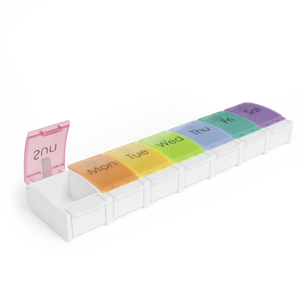 Ezy Dose Weekly (7Day) Daily Pill Organizer, Vitamin and Medicine Box