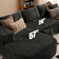 thumbnail image 4 of Vcatnet 106'' Modular Sectional Sofa Couch Corduroy L Shaped Modern Minimalist Couches for Living Room, Gray, 4 of 10