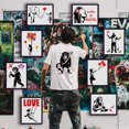 thumbnail image 5 of 9Pcs Banksy Painting Stencil 8.3x11.7inch Reusable Banksy Girl Boy Chimpanzee Pattern Drawing Template Life is Beautiful Decoration Stencil, 5 of 7