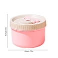 thumbnail image 3 of Plastic Lunch Boxes Large Capacity Insulated Lunch Box with Tote Bag Stainless Steel Portable Food Container Pink(1Pc) by JASKFLY, 3 of 6