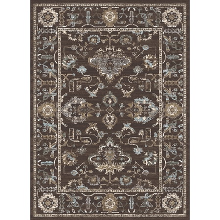 Radici USA Colosseo 2 2 x 7 7 Rectangular Fabric Rug in Brown