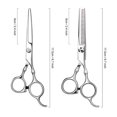 thumbnail image 5 of Hair Cutting Scissors Professional Home Haircutting Barber/Salon Thinning Shears Kit with Comb and Case for Men/Women (Silver), 5 of 7