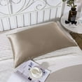thumbnail image 6 of SLPBABY 100% Natural Pure Silk Pillowcase for Hair and Skin with Hidden Zipper (Taupe, Queen Size), 6 of 7