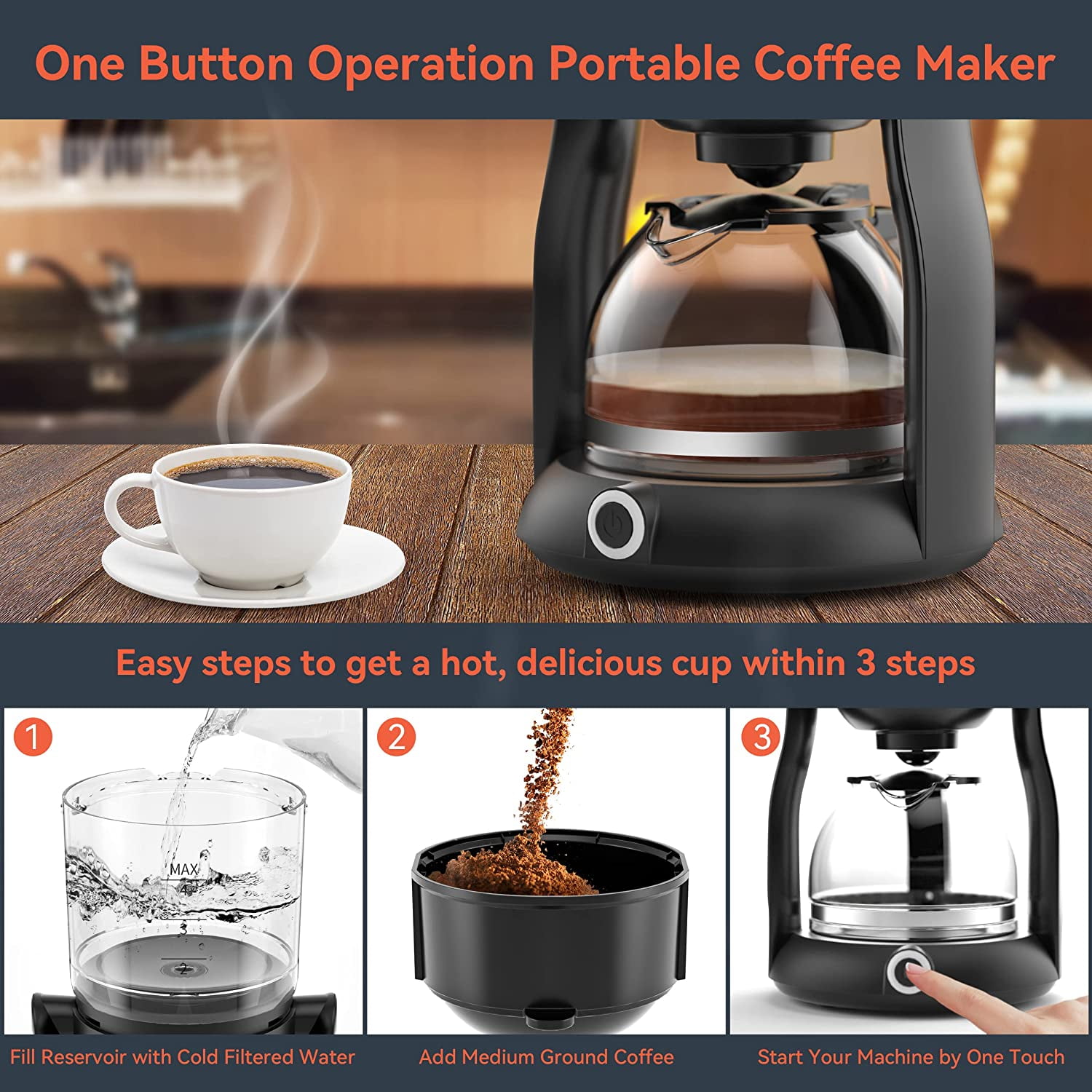 Diguo hot sale 200ml automatic filterless glass pour over coffee and tea maker  machine