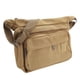 thumbnail image 5 of Bolso bandolera de lona Color caqui suave antidesgaste correa ajustable bolsillos laterales delanteros bolso Hobo grande para viaje escolar, 5 of 10