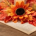 thumbnail image 4 of Artificial Maple Leaves and Berries Candle Rings,Mini Artificial Sunflower Maple Leaf Wreaths,Thanksgiving Candle Rings,Mini Fall Wreaths,Fall Candle Holders for Thanksgiving Table Decorations, 4 of 8