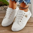 thumbnail image 2 of Dakaela Fashion Sneakers for Women Low Top Comfortable Cushioned Running Walking Tennis Shoes White 8, 2 of 7