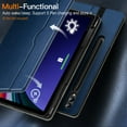 thumbnail image 5 of JETech Case for Samsung Galaxy Tab S9 Plus 12.4-Inch with S Pen Holder, PU Leather Business Folio Stand Protective Tablet Cover with Pocket & Straps, Auto Wake/Sleep, Multi-Angle Viewing (Navy), 5 of 6