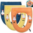 thumbnail image 1 of Asiento de Inodoro Acolchado con Asa, Funda de Asiento de Inodoro cálida de 3 Piezas, Funda de Asiento de Inodoro con cojín Lavable, cojín de Asiento de Inodoro antibacteriano Universal brillar Electrónica, 1 of 5