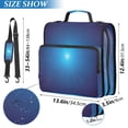 thumbnail image 3 of ALAZA Zipper Binder Blue Print Gradient 3 Ring Trapper Keeper File Folder Organizer Bag, 3 of 8