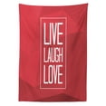 thumbnail image 3 of Ambesonne Saying Tablecloth Rectangular Table Cover, Motivation Boost, 60"x90", Pale Grey Vermilion, 3 of 4