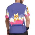 thumbnail image 2 of Wukai Dog Washes in a Bath Print Men's Short-Sleeved Mesh T-Shirt,Quick-Dry Short Sleeve Workout T-Shirt-Medium, 2 of 8