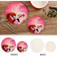 thumbnail image 3 of SKYSONIC Love Flamingos Summer Pot Holders Trivets, 2 Pcs Heat Resistant Trivets,Red Pink Valentines Cotton Thread Weave Mats for Hot Pads Pans Pot Bowl Teapot for Kitchen Decor, 3 of 7