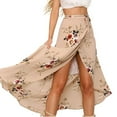 thumbnail image 3 of XIAONU Women's Floral-Print Wrap Midi Skirt Asymmetrical Flowy Skirt Romantic Bohemian Casual Vacation Date Wear, 3 of 7